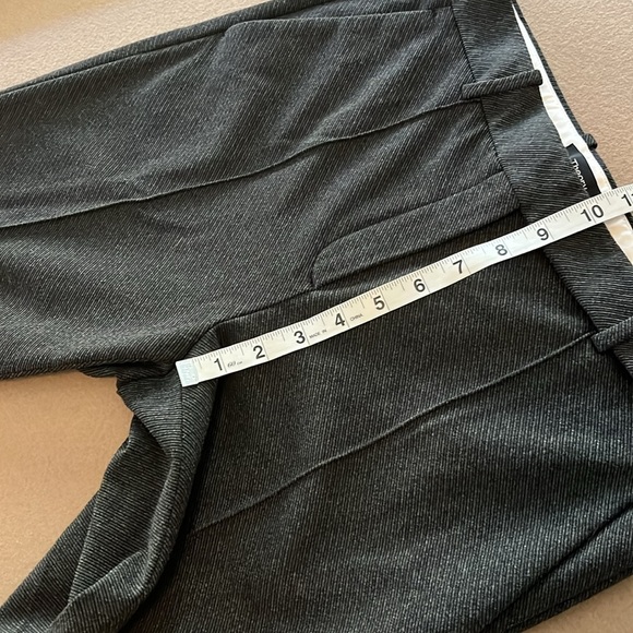 THEORY PINTUCK PANT KNIT TWILL 2 - Dark Grey Charcoal - Size 8 - Picture 9 of 13